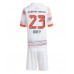 Bayern Munich Sacha Boey #23 Bortedraktsett Barn 2025-26 Korte ermer (+ Korte bukser)